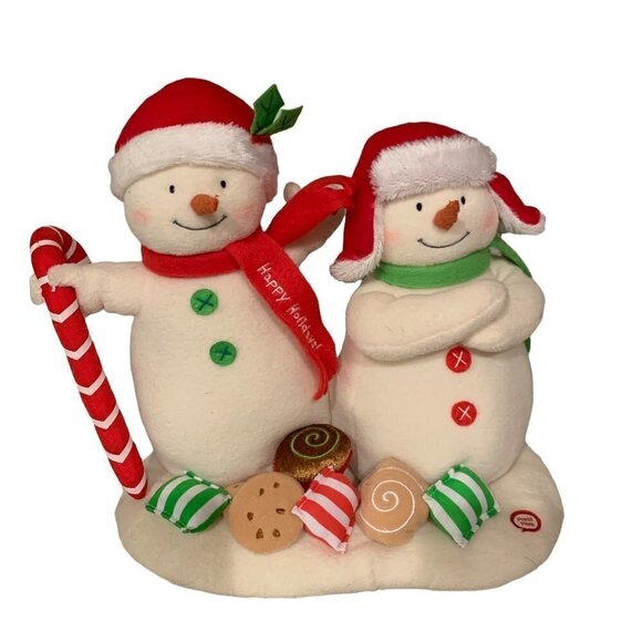 2008 Hallmark Jingle Pals Seasons Greetings Musical Dancing Singing Snowmen - Picture 1 of 10